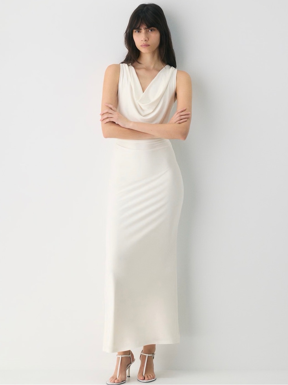 TEN (Aritzia) Smooth Matter Tango Dress - Light Birch - Medium